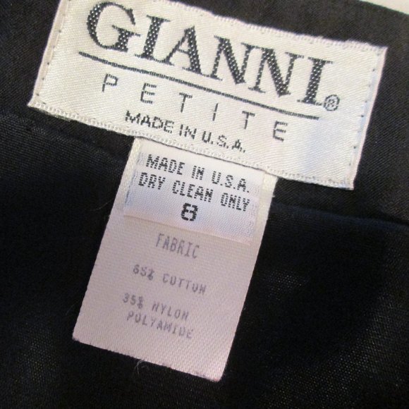 GIANNI PETITE BLACK LINED SKIRT - Picture 7 of 14